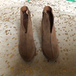 Tan suede booties